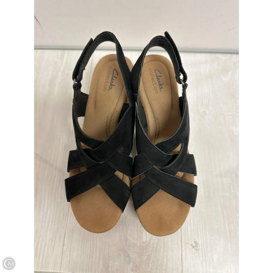 Sandals Heels Block By Clarks In Black, Size: 10