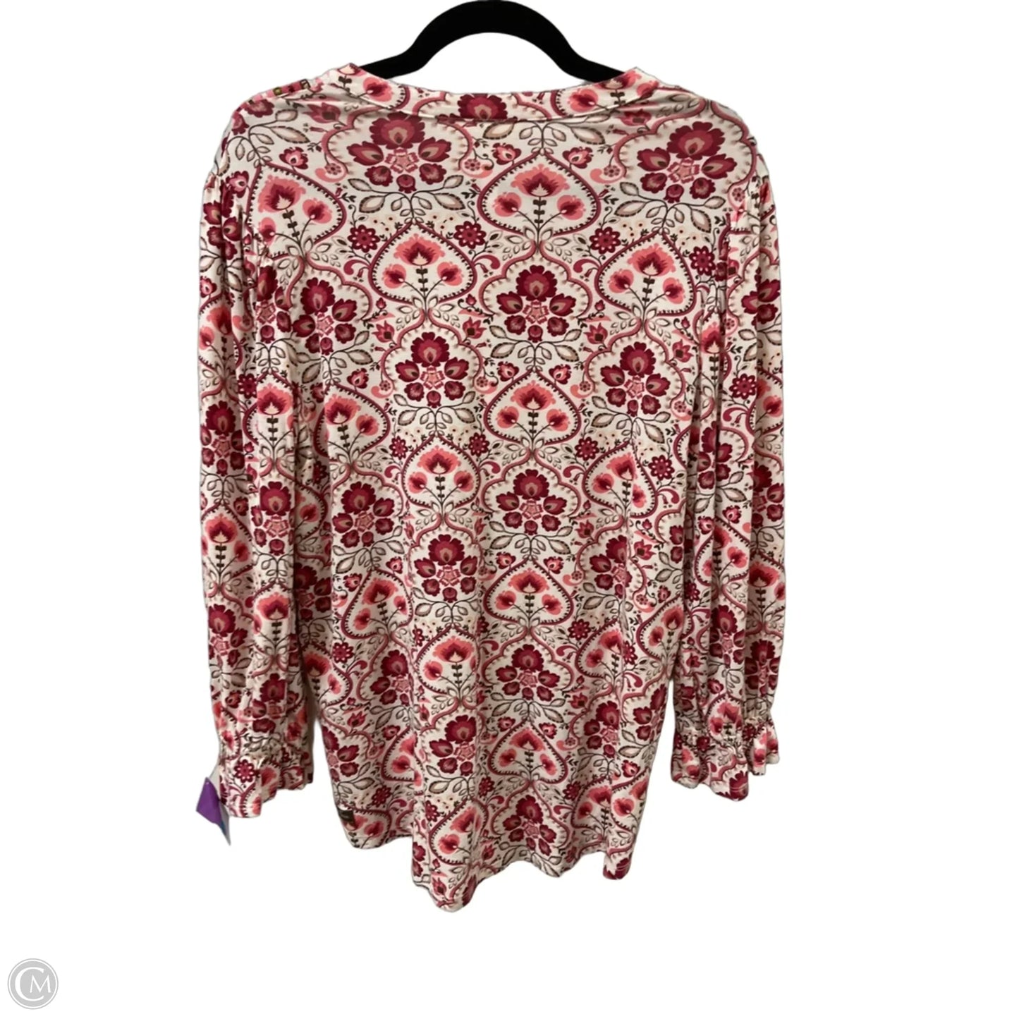 Top Long Sleeve By Matilda Jane In Pink & White, Size: S