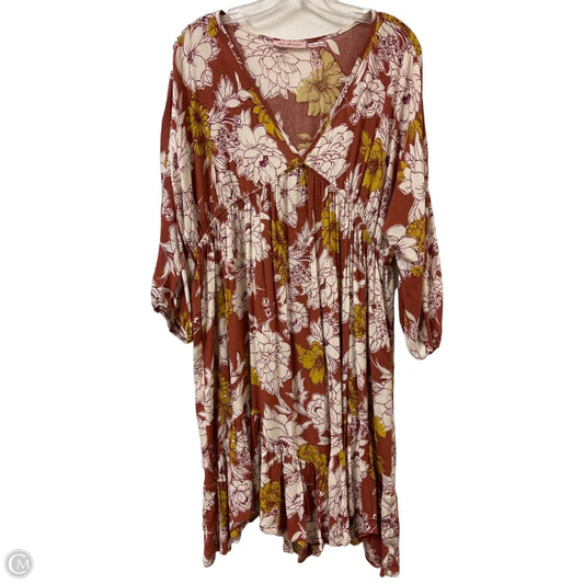 Dress Casual Midi By Ces Femme In Floral Print, Size: M