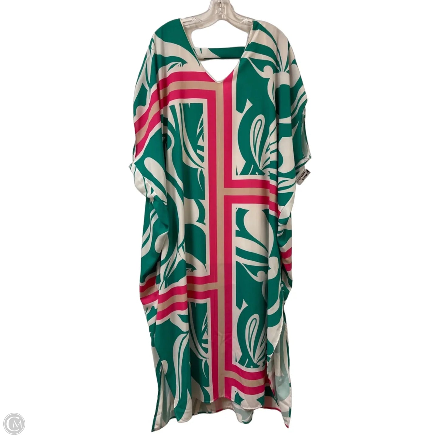 Dress Casual Maxi By Tyche In Green & Pink, Size: M
