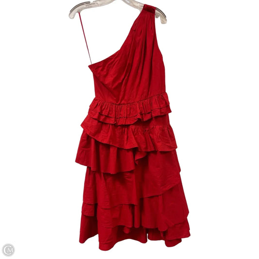 Dress Casual Midi By Anthropologie In Red, Size: Xsp