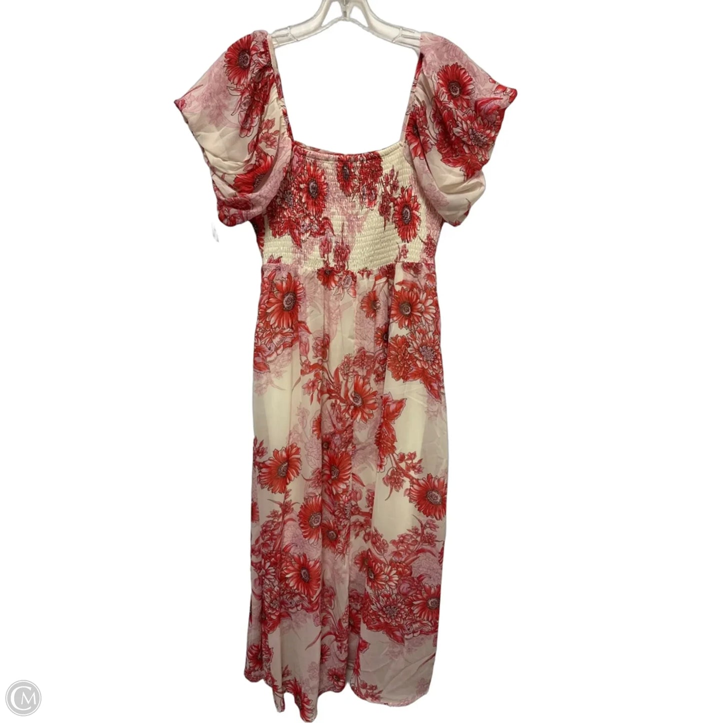 Dress Casual Midi By Listicle In Cream & Red, Size: S