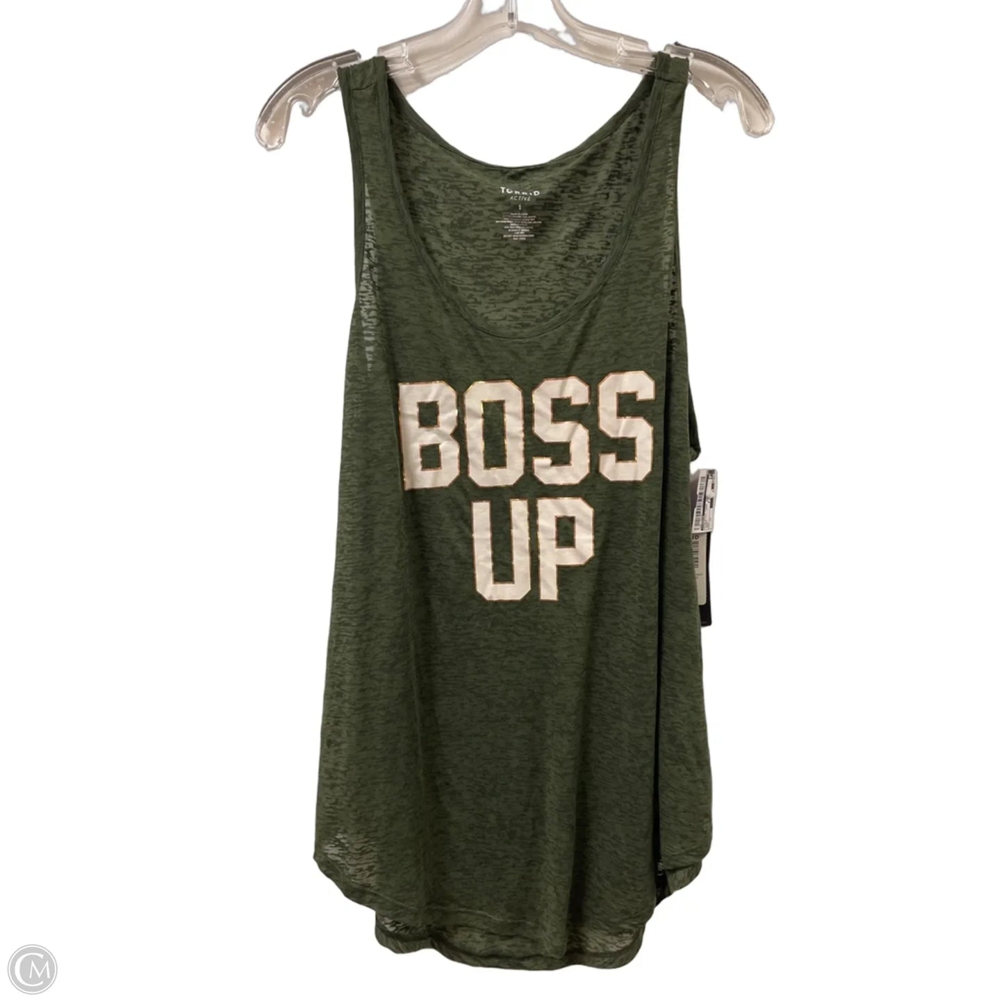 Athletic Tank Top By Torrid In Green, Size: 1x