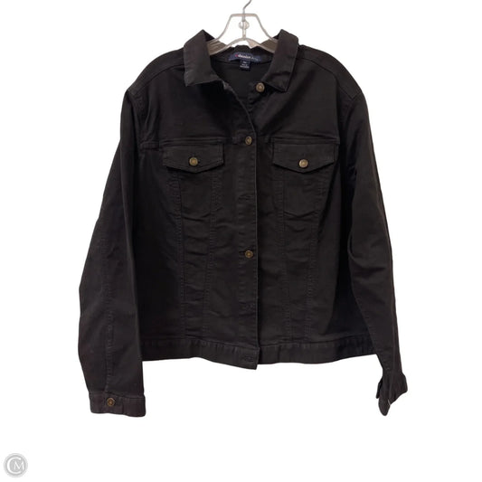 Jacket Denim By Denim 24/7 In Black Denim, Size: 2x