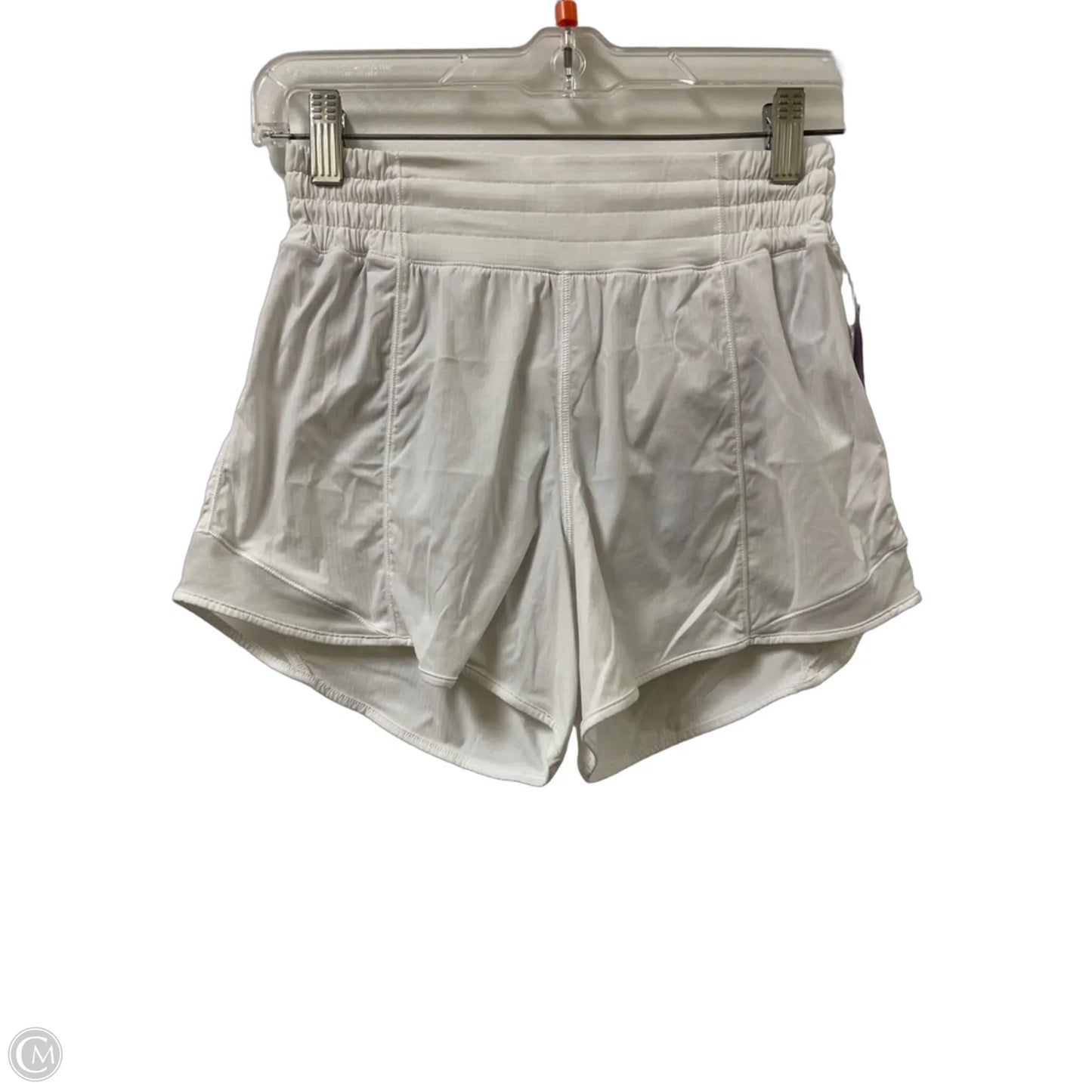 Athletic Shorts By Lululemon In White, Size: 4