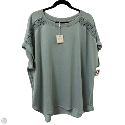 Top Short Sleeve By Cupio In Blue, Size: 1x