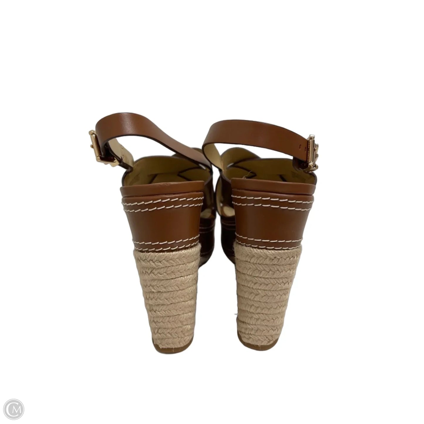 Sandals Heels Wedge By Michael By Michael Kors In Tan, Size: 9