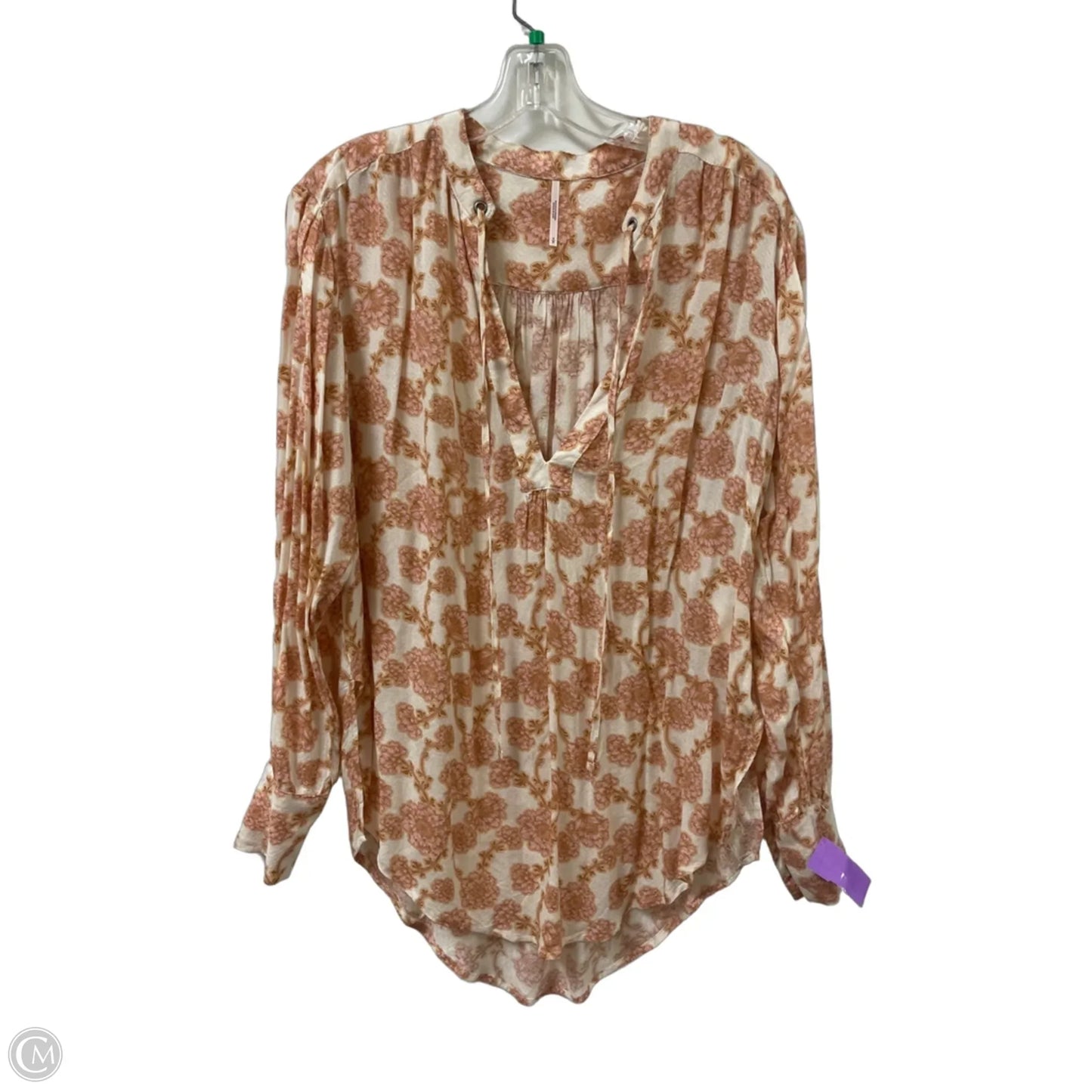 Top Long Sleeve By Free People In Cream, Size: S