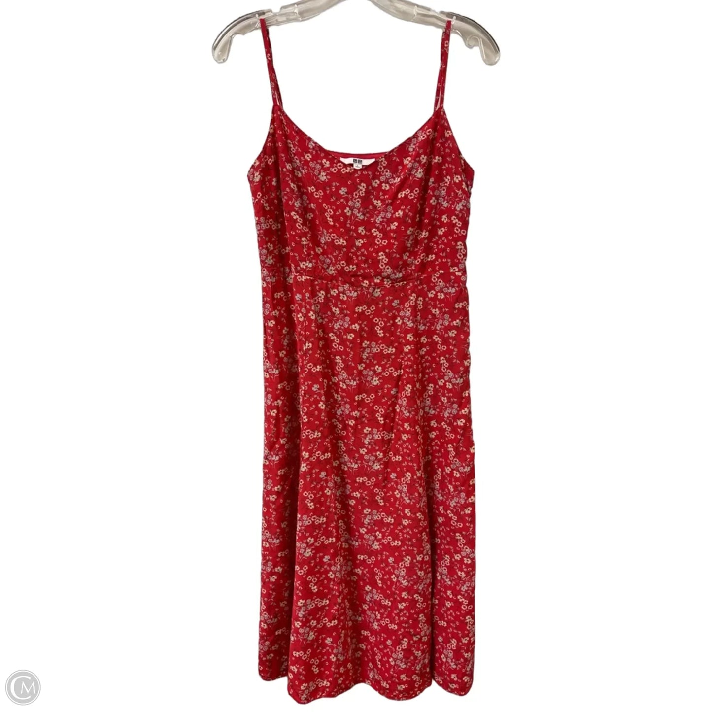 Dress Casual Midi By Uniqlo In Red, Size: S