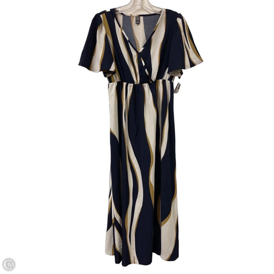 Dress Casual Maxi By Emery Rose In Blue & White, Size: S