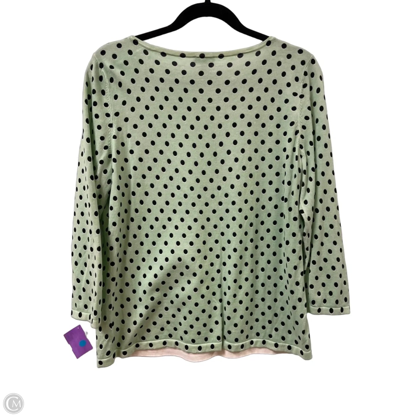 Sweater By Talbots In Black & Green, Size: Lp