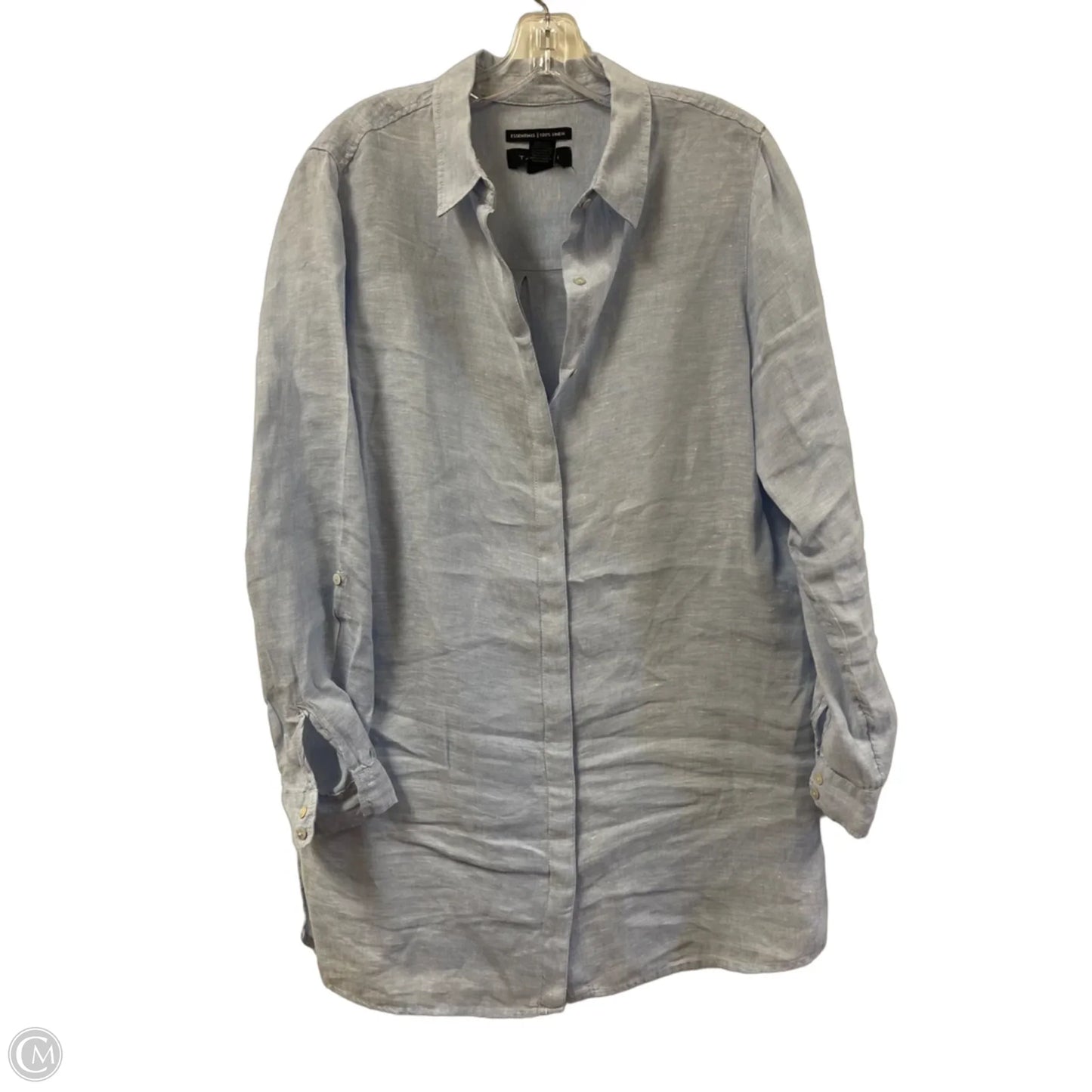 Tunic Long Sleeve By Tahari In Blue, Size: L