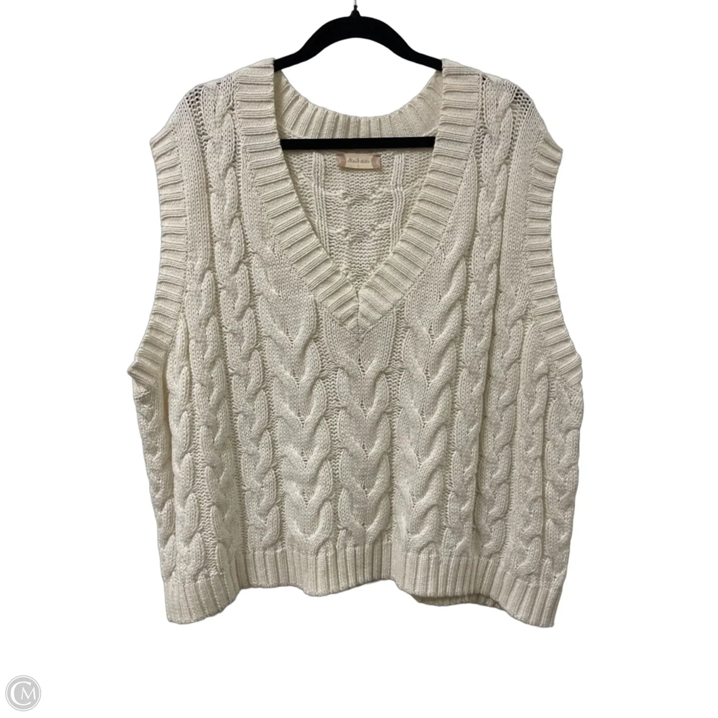 Sweater Short Sleeve By Altard State In Cream, Size: L