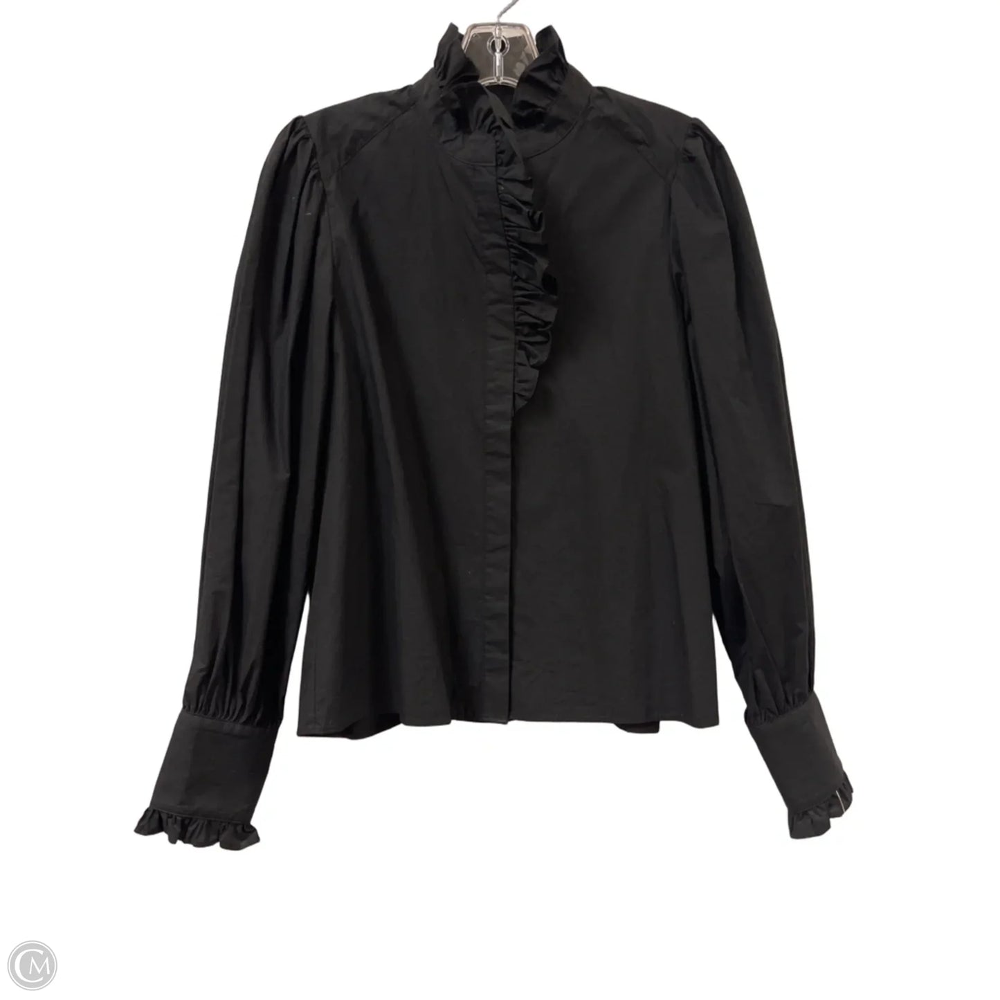 Blouse Long Sleeve By Banana Republic In Black, Size: S