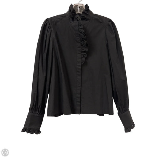 Blouse Long Sleeve By Banana Republic In Black, Size: S