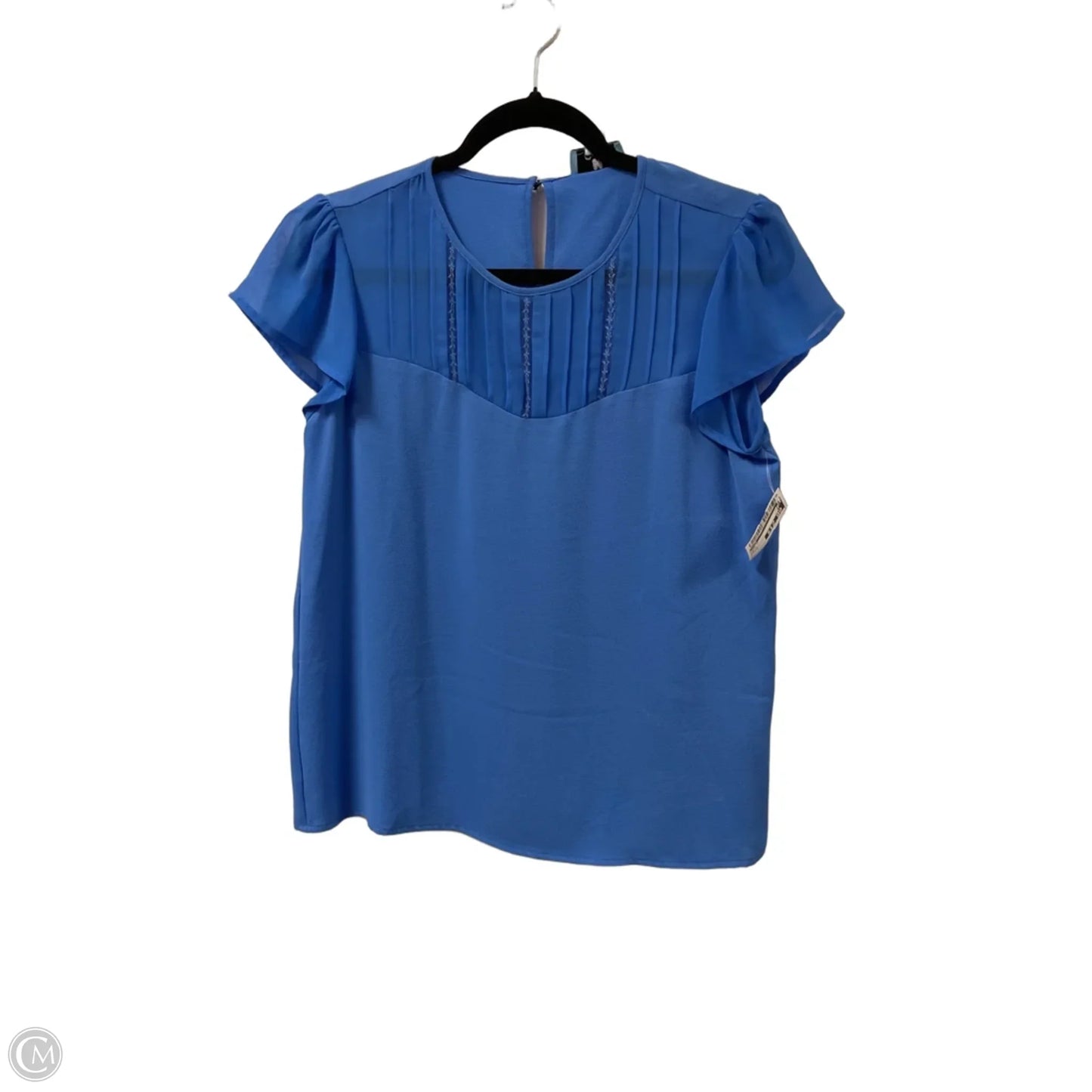 Top Short Sleeve By Cece In Blue, Size: S