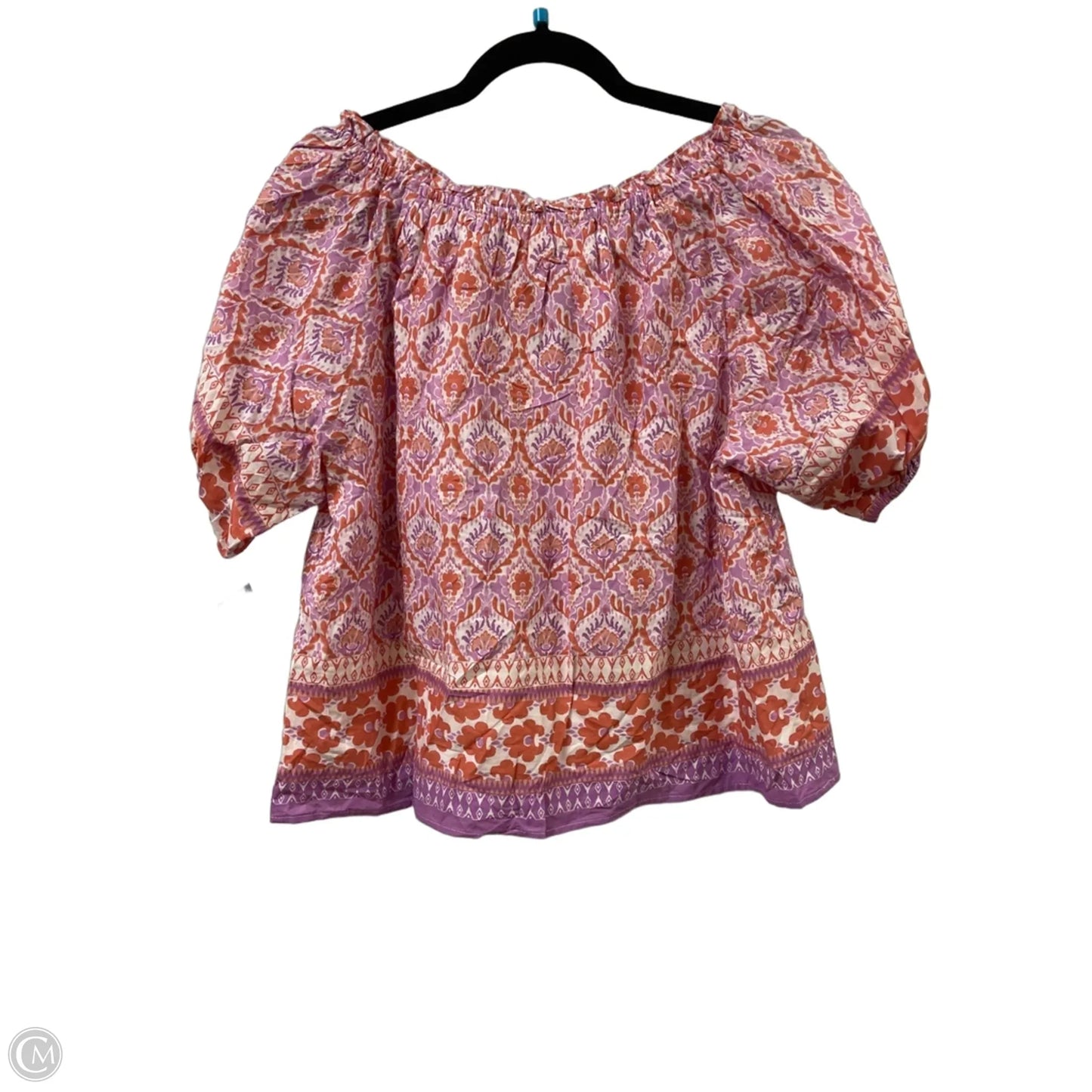 Top Short Sleeve By Flying Tomato In Orange & Purple, Size: M