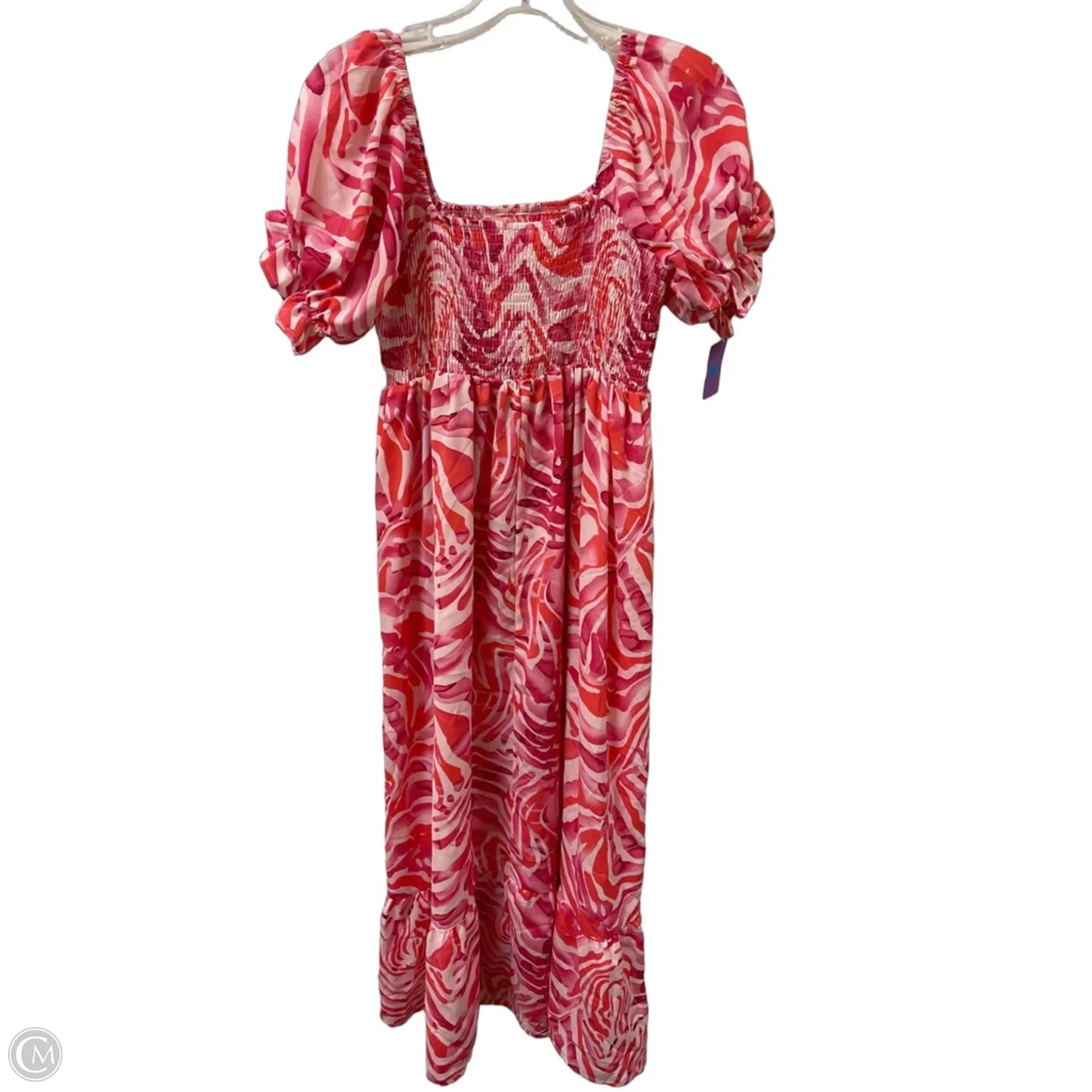 Dress Casual Midi By Beachsissi In Pink & White, Size: M