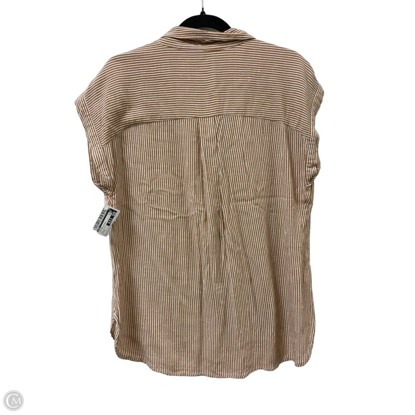 Top Short Sleeve By Loft In Striped Pattern, Size: S