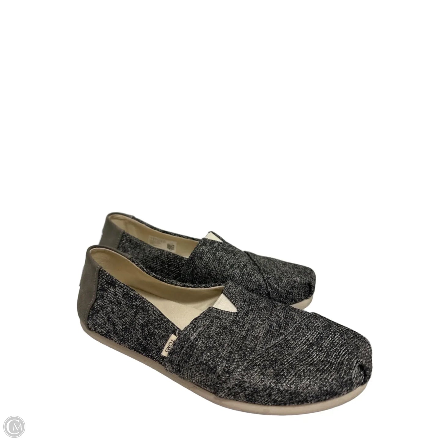 Shoes Flats By Toms In Black & Grey, Size: 6