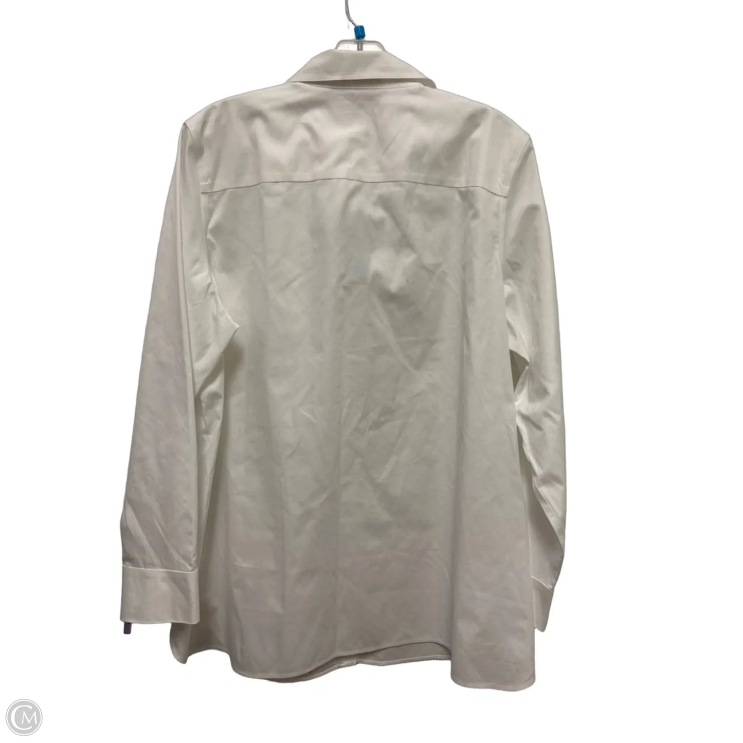 Blouse Long Sleeve By Chicos In White, Size: L