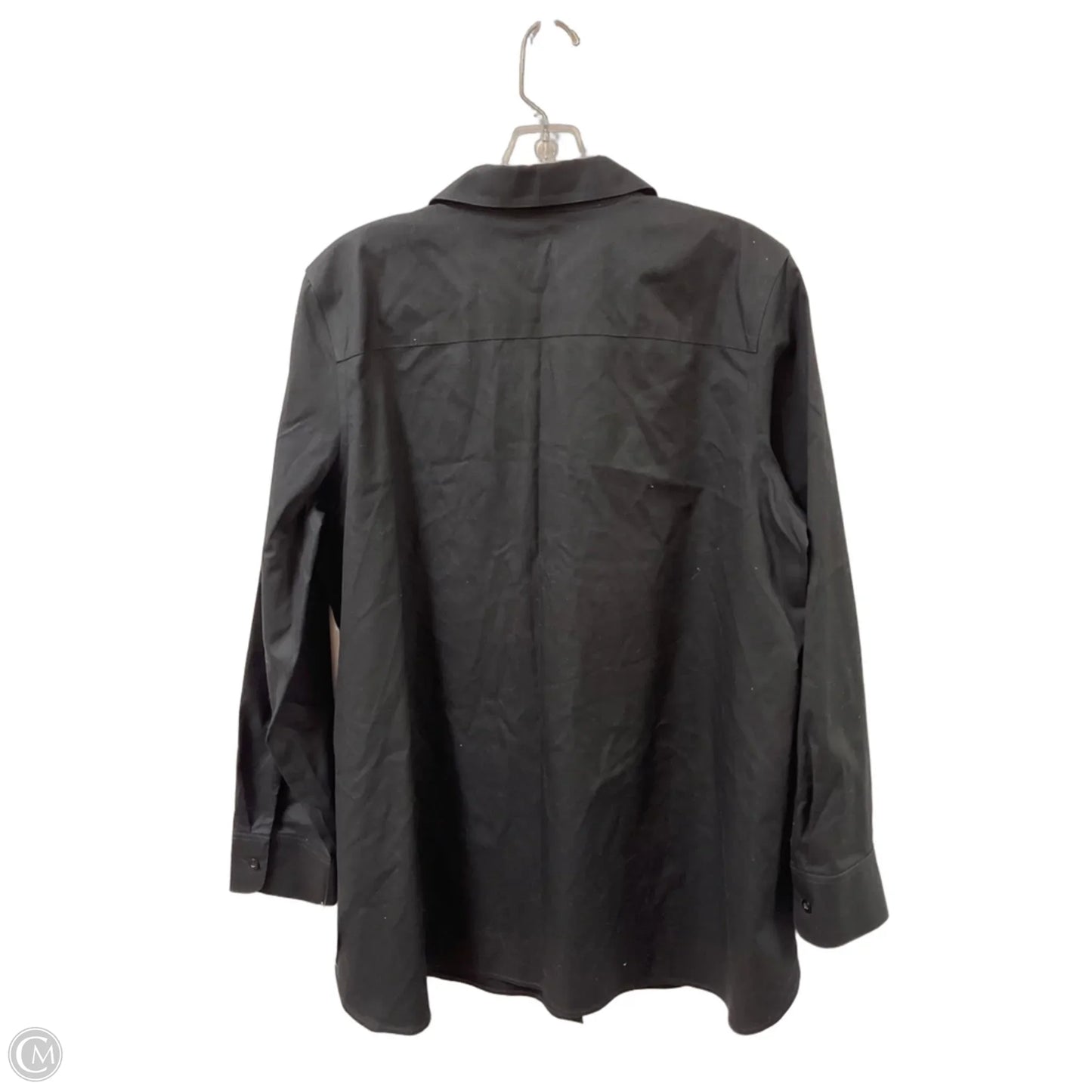 Blouse Long Sleeve By Chicos In Black, Size: L