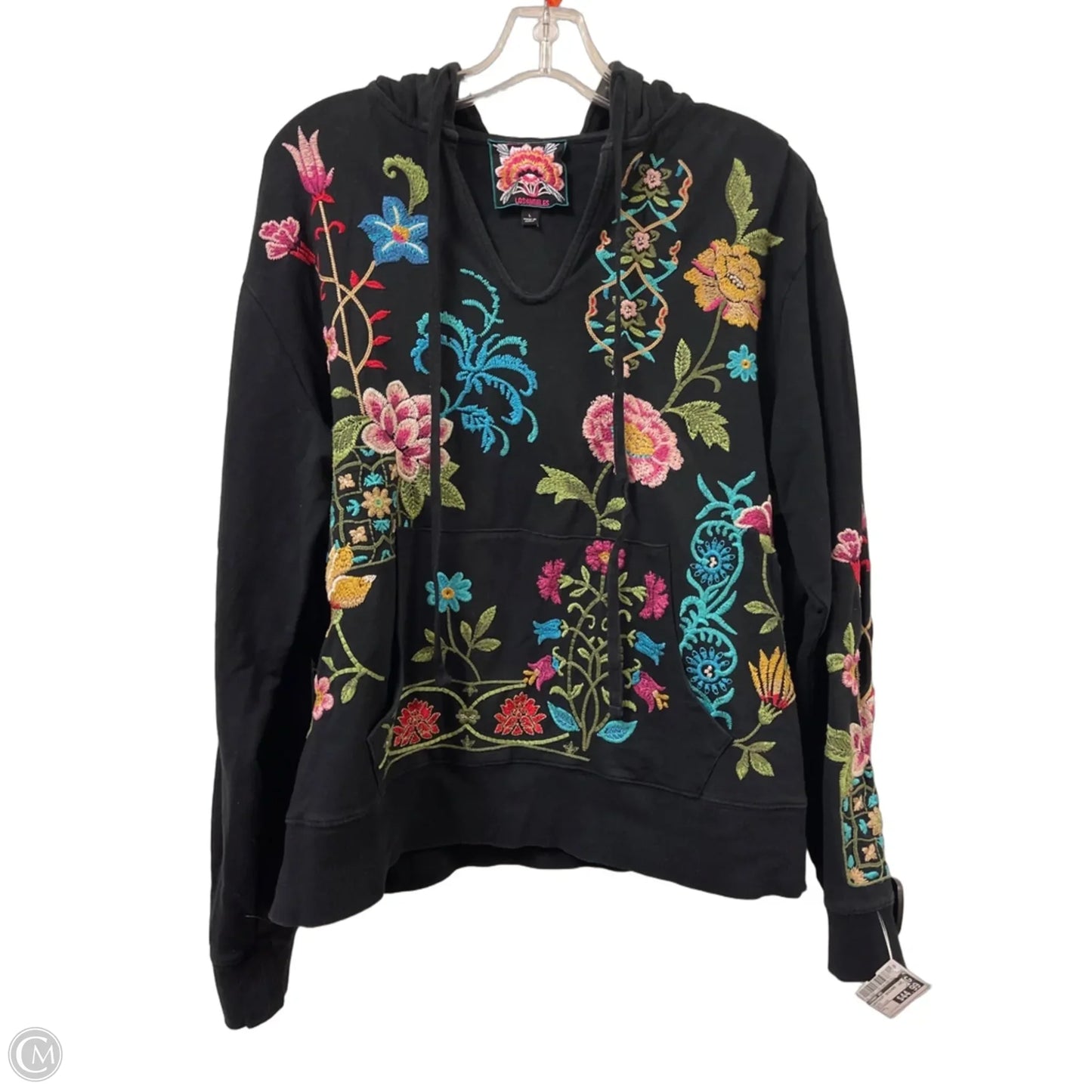 Sweatshirt Designer By Johnny Was In Black, Size: L