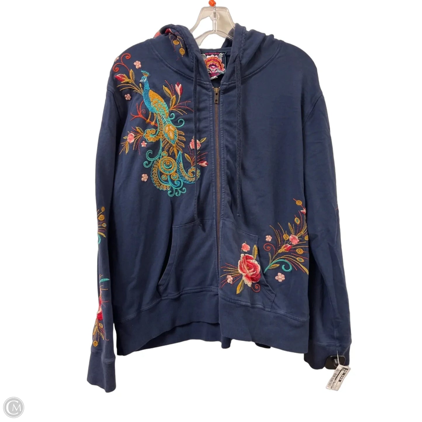 Jacket Designer By Johnny Was In Navy, Size: Xl