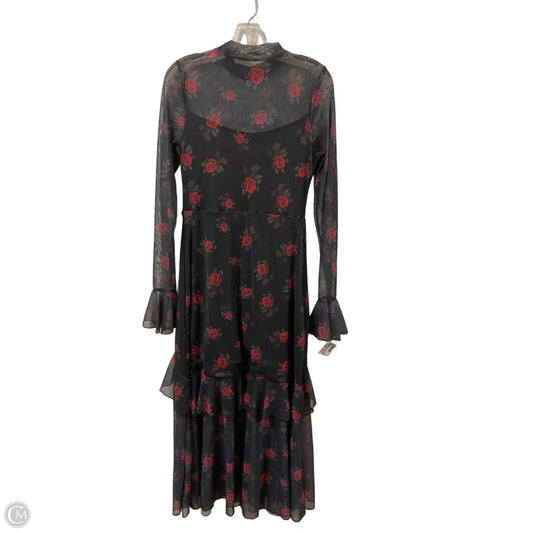 Dress Casual Maxi By Clothes Mentor In Black & Red, Size: M