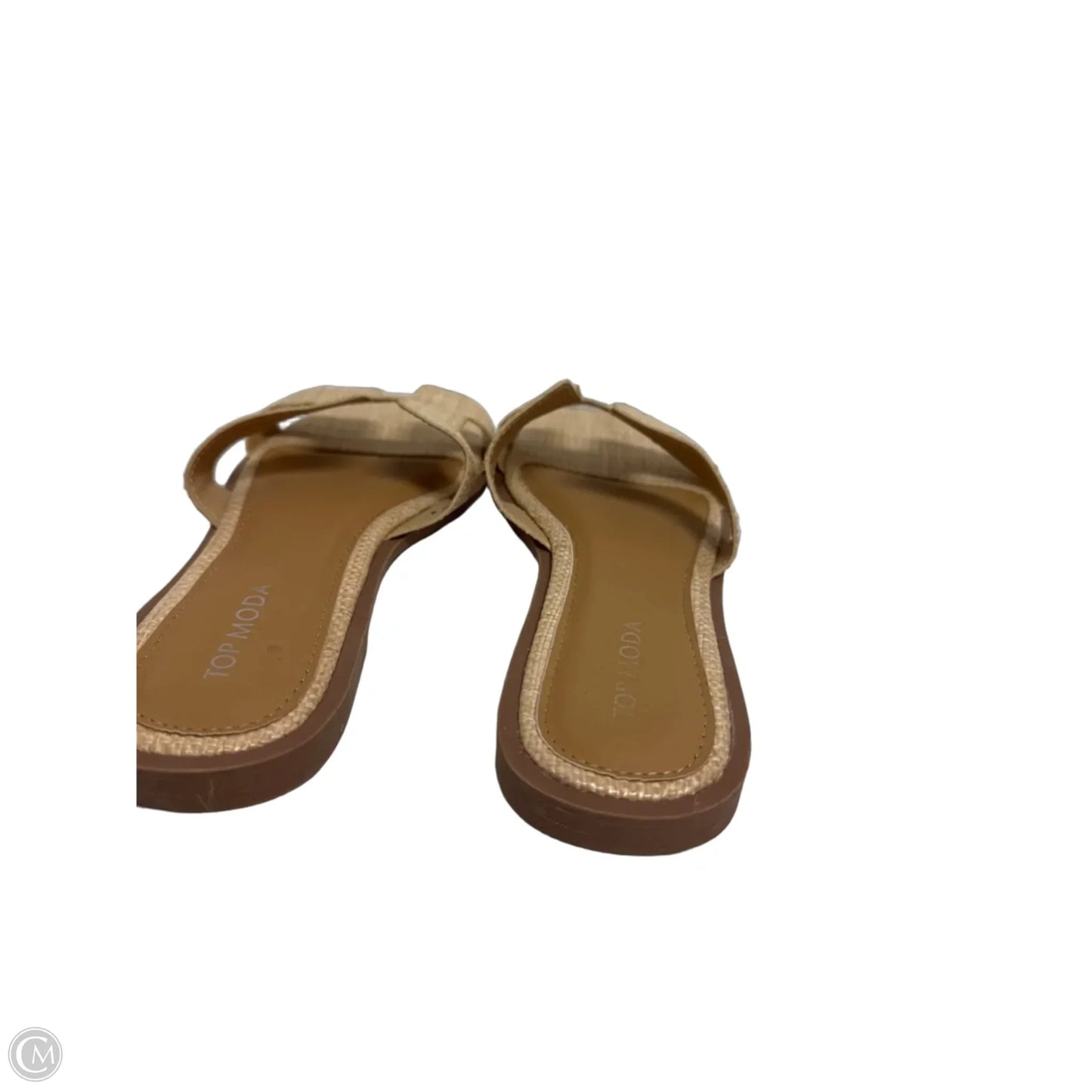 Sandals Flats By Top Moda In Cream, Size: 9