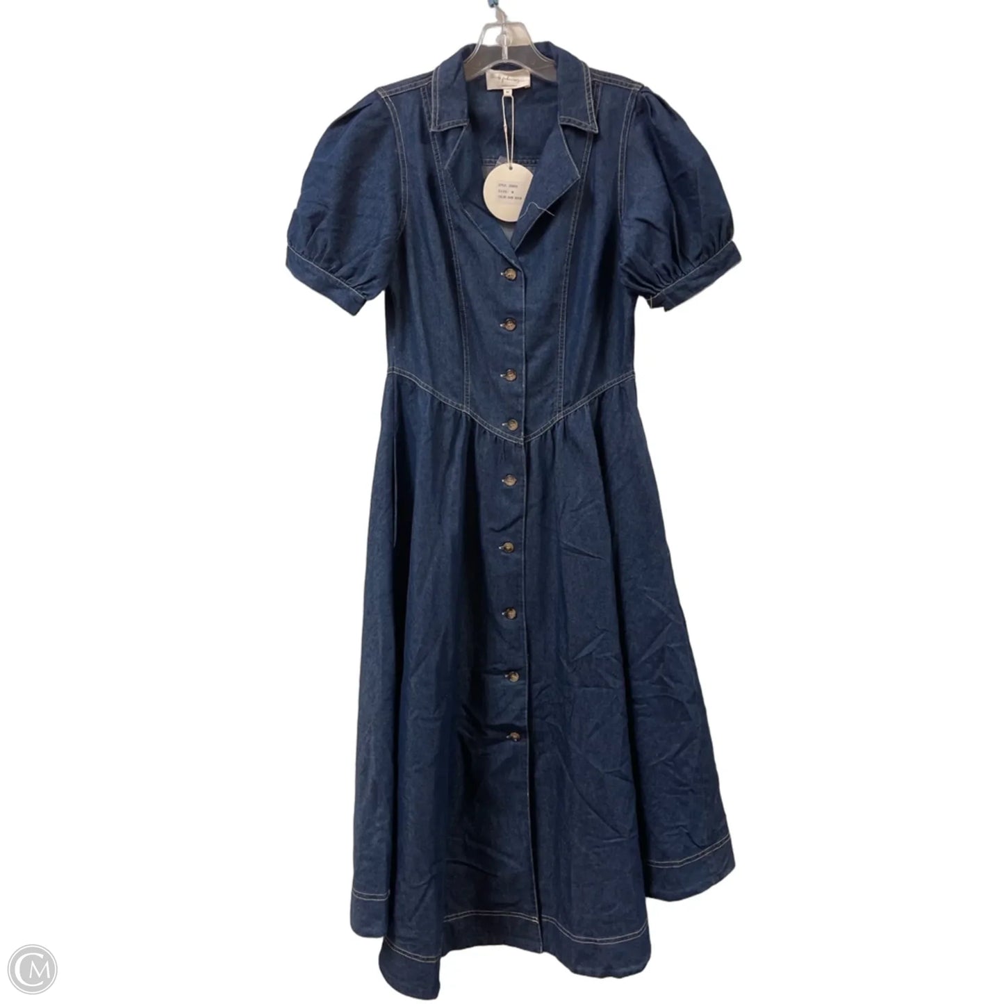 Dress Casual Midi By Clothes Mentor In Blue Denim, Size: M