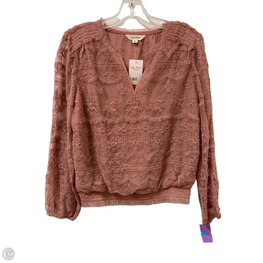 Top Long Sleeve By Lucky Brand In Pink, Size: M