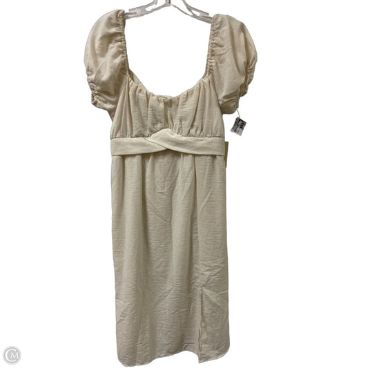 Dress Casual Midi By Clothes Mentor In Cream, Size: L