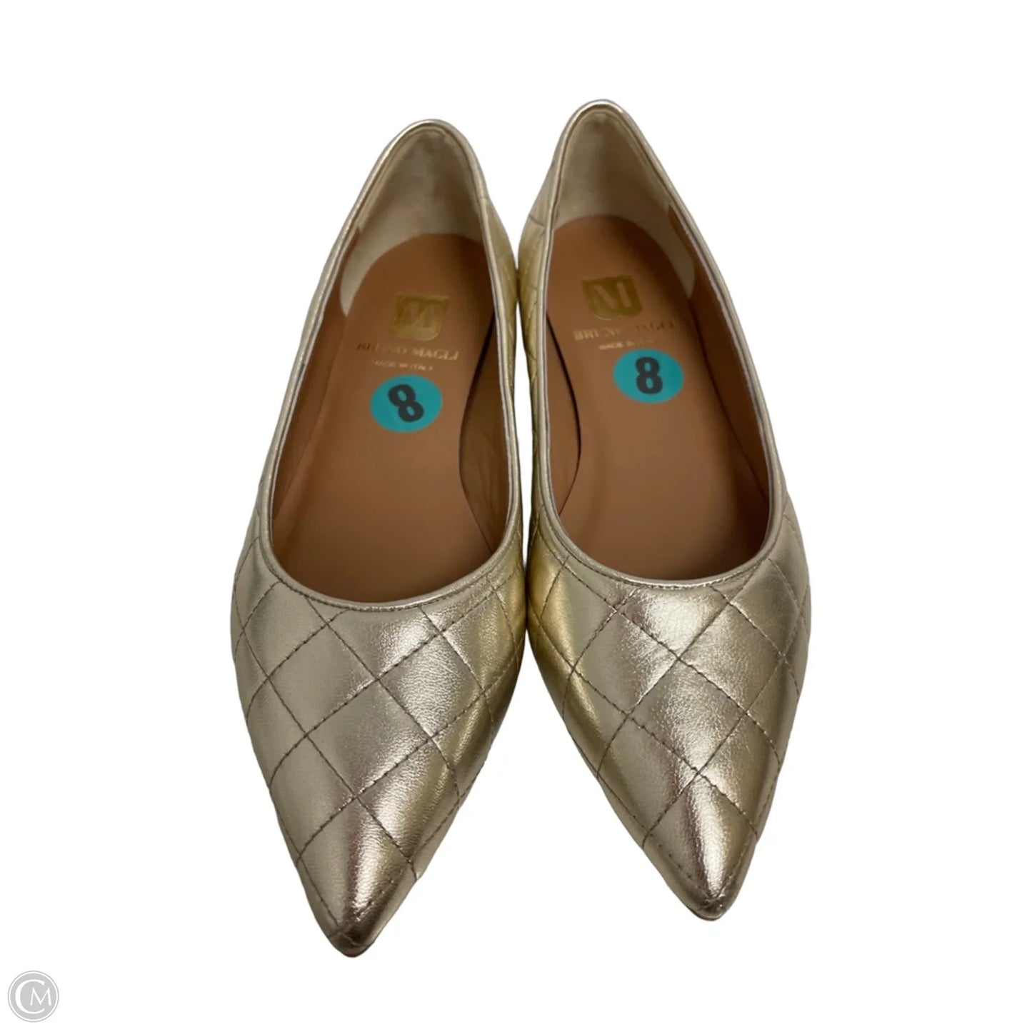Shoes Flats By Bruno Magli Shoes In Gold, Size: 8