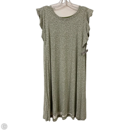 Dress Casual Short By Loft In Green & White, Size: L