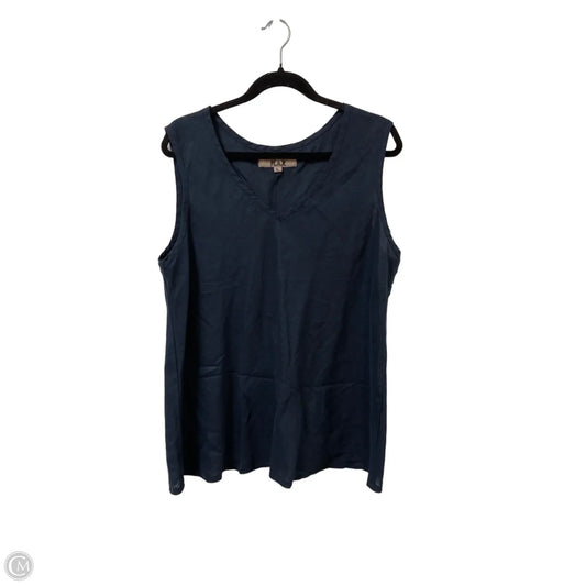 Top Sleeveless By Flax In Navy, Size: L
