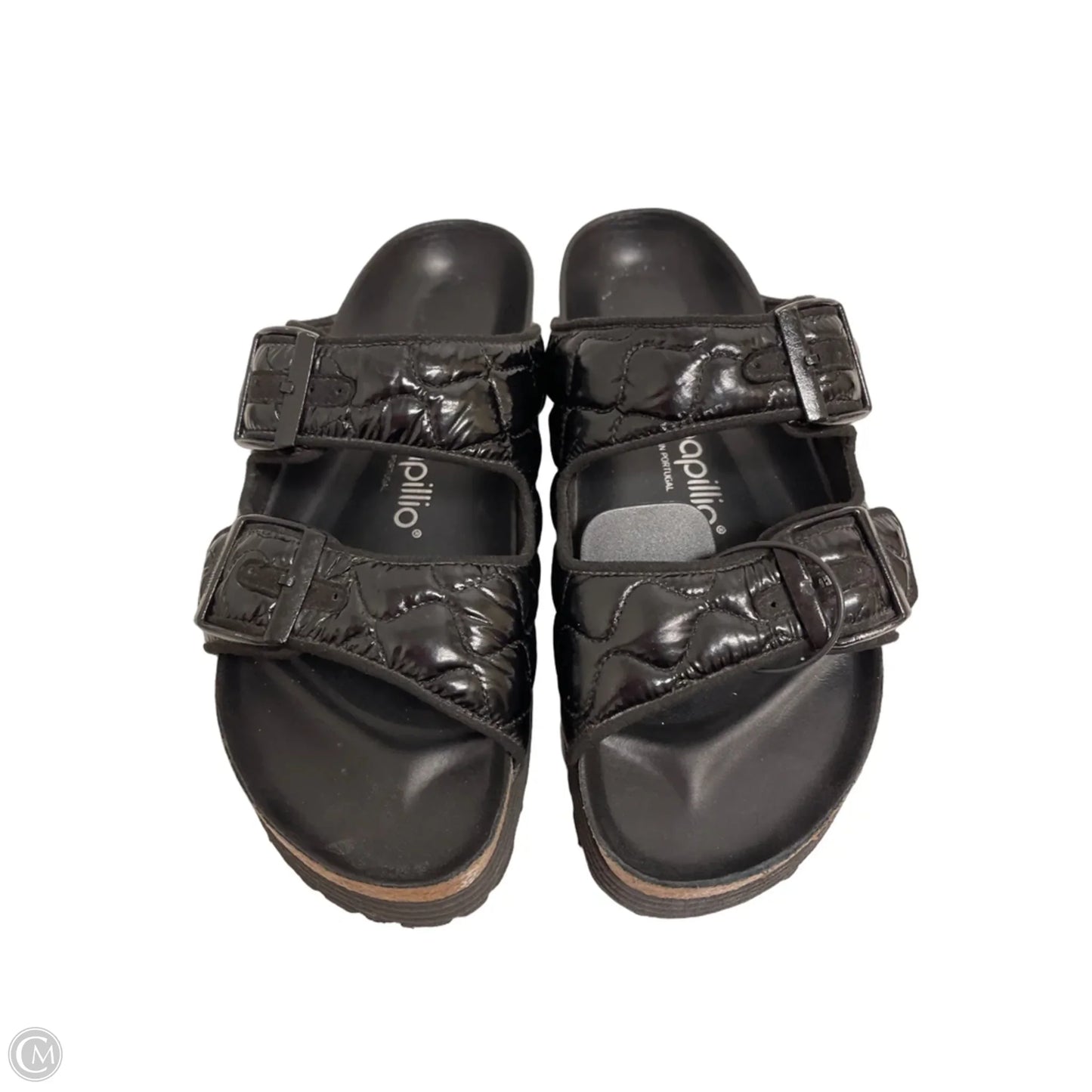 Sandals Heels Platform By Birkenstock In Black, Size: 6.5