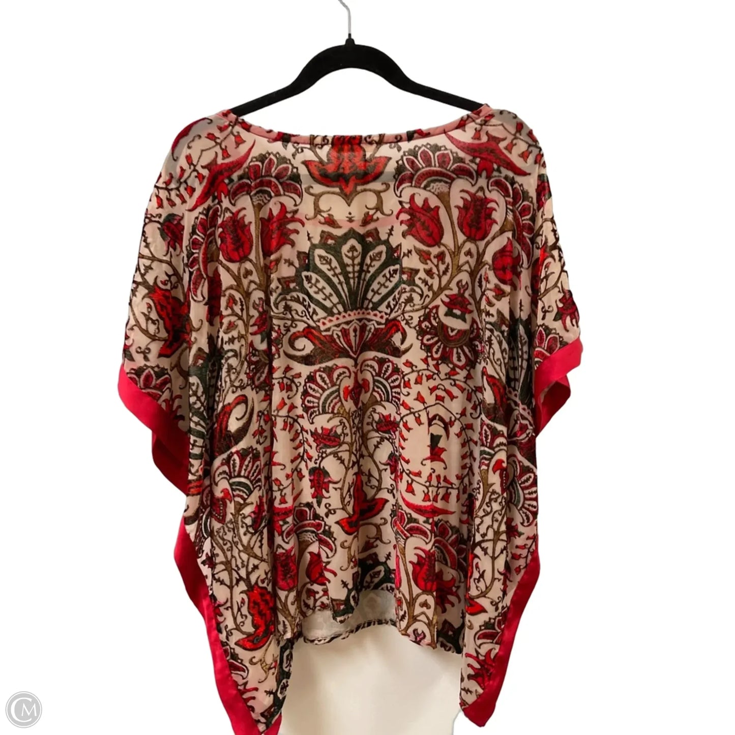 Top Short Sleeve By Soft Surroundings In Green & Red, Size: S