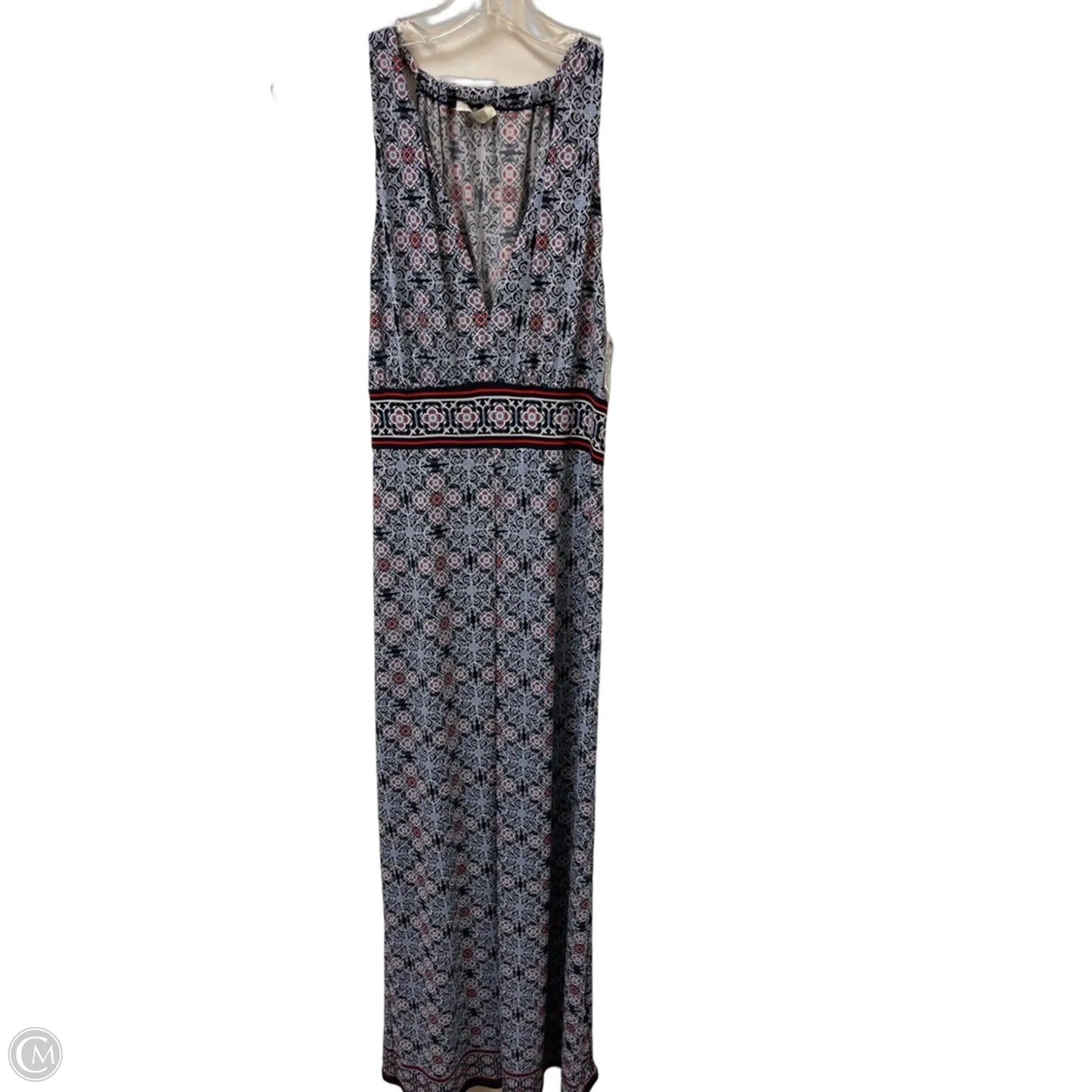 Dress Casual Maxi By Max Studio In Blue & Red, Size: Xs