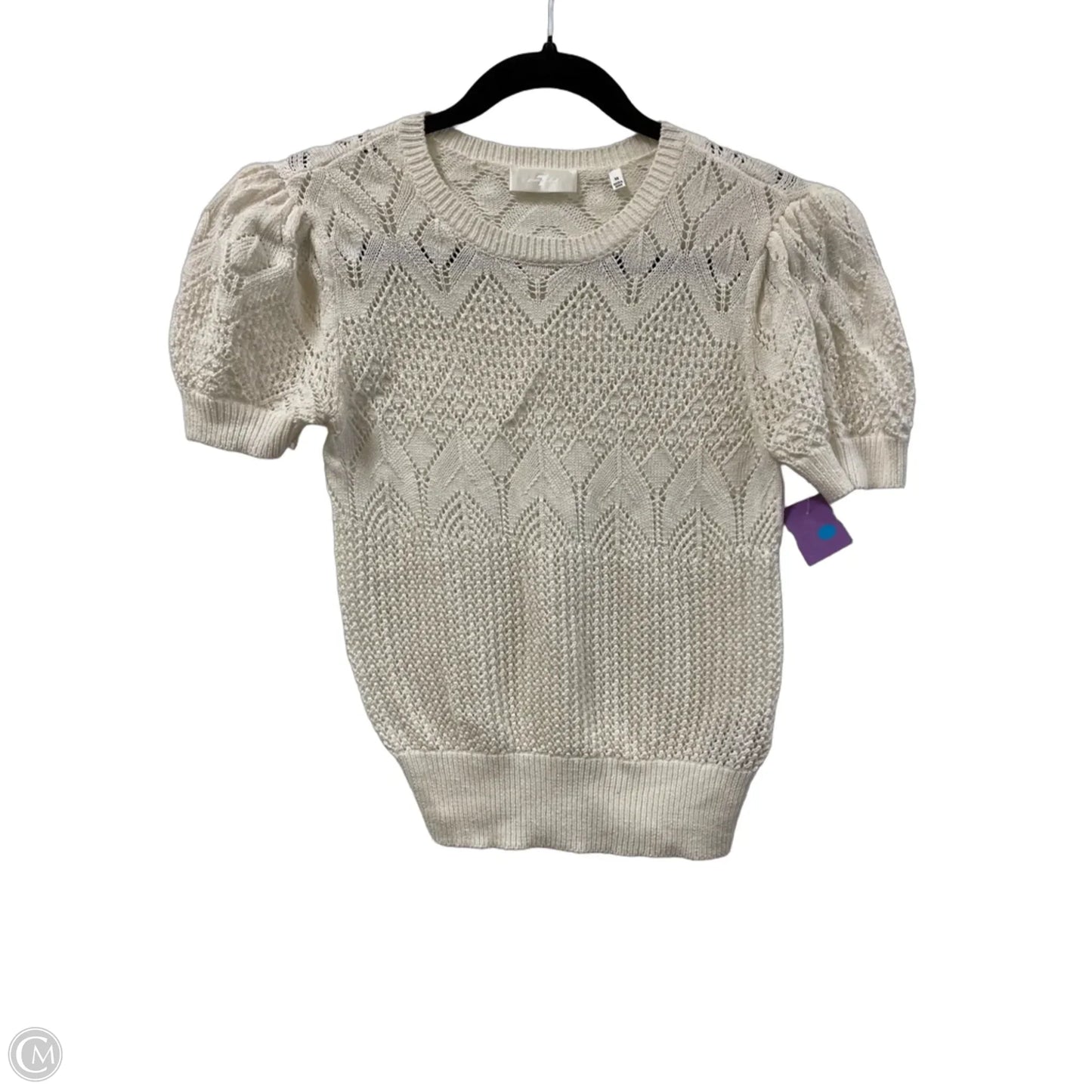 Sweater Short Sleeve By 7 For All Mankind In White, Size: S