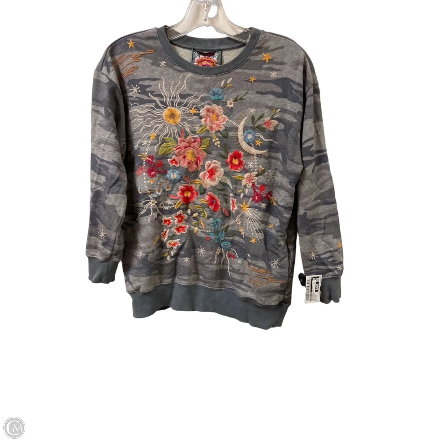 Sweatshirt Designer By Johnny Was In Camouflage Print, Size: Xxs