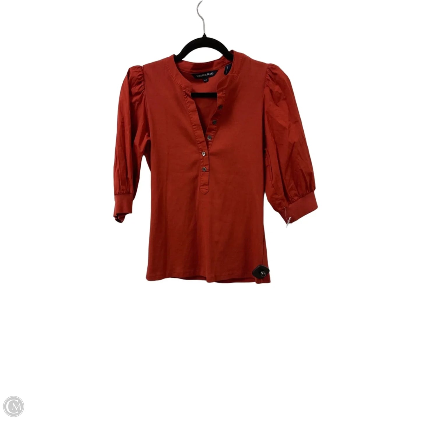 Top Short Sleeve By Veronica Beard In Orange, Size: M