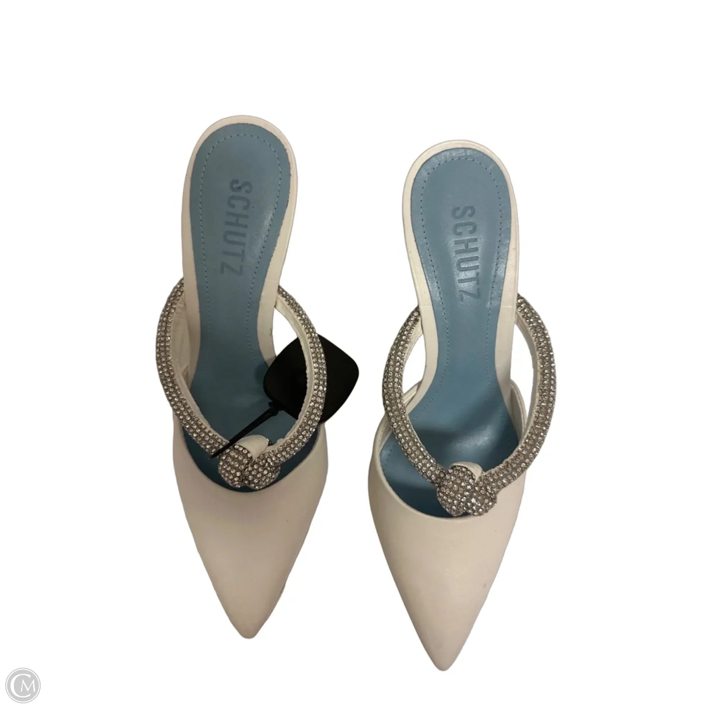Sandals Heels Stiletto By Schutz In White, Size: 6.5