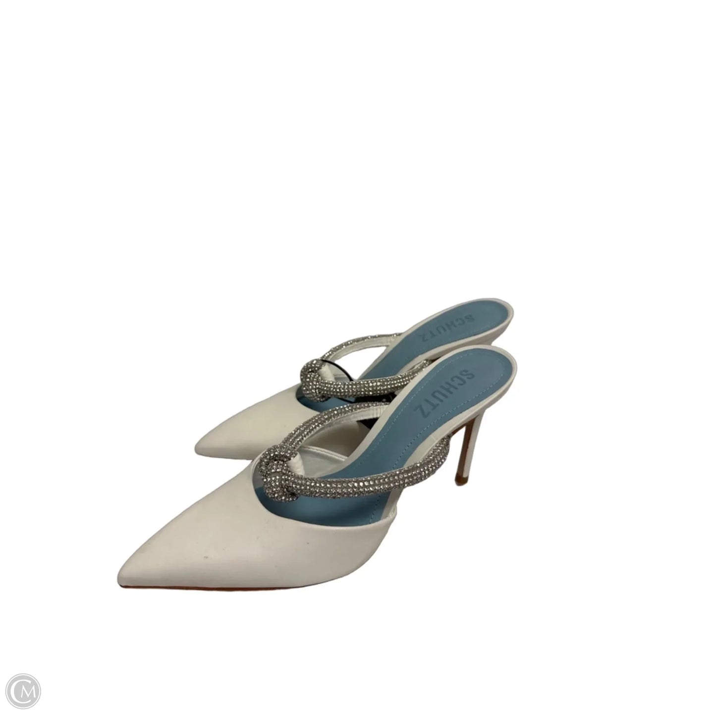 Sandals Heels Stiletto By Schutz In White, Size: 6.5