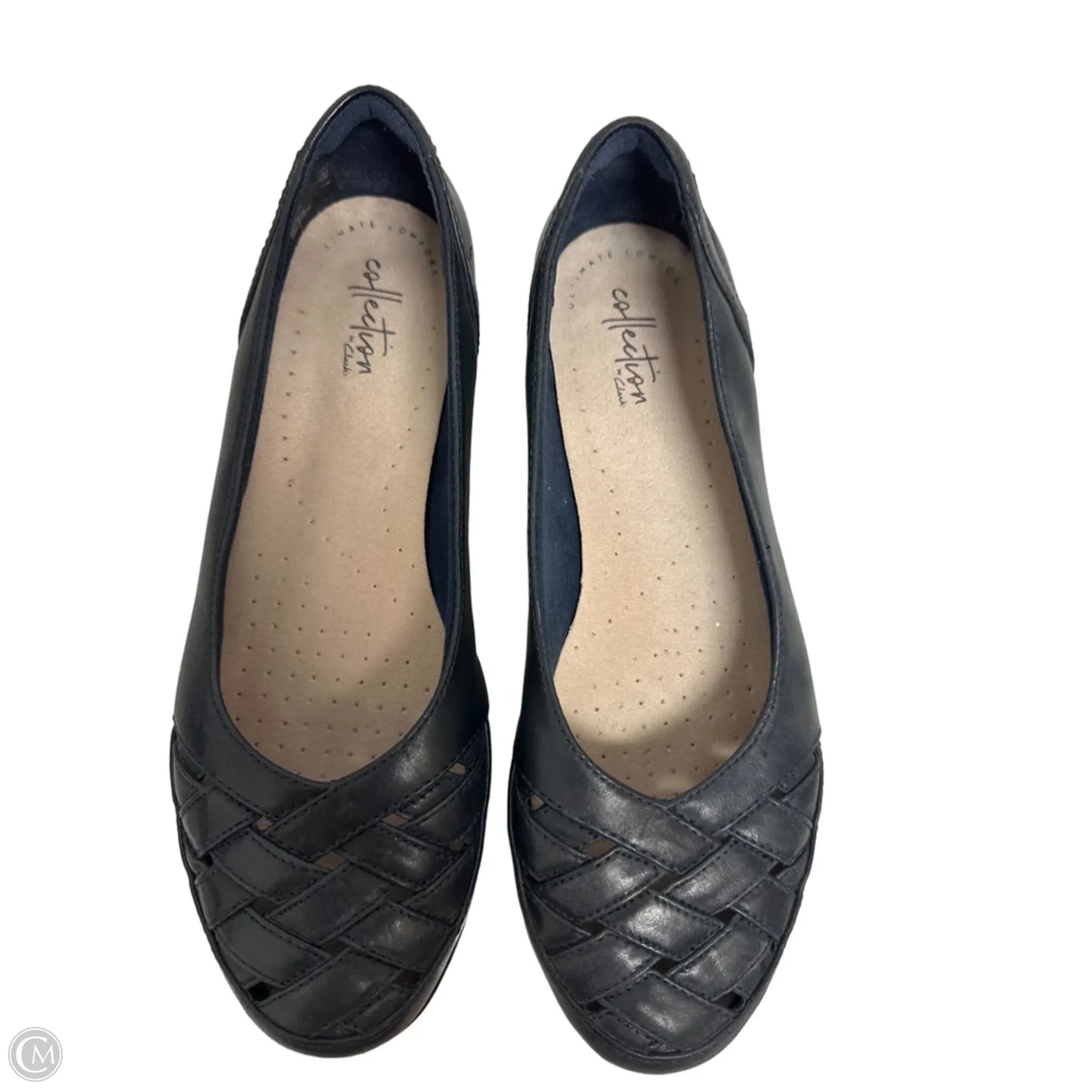 Shoes Flats By Clarks In Navy, Size: 8