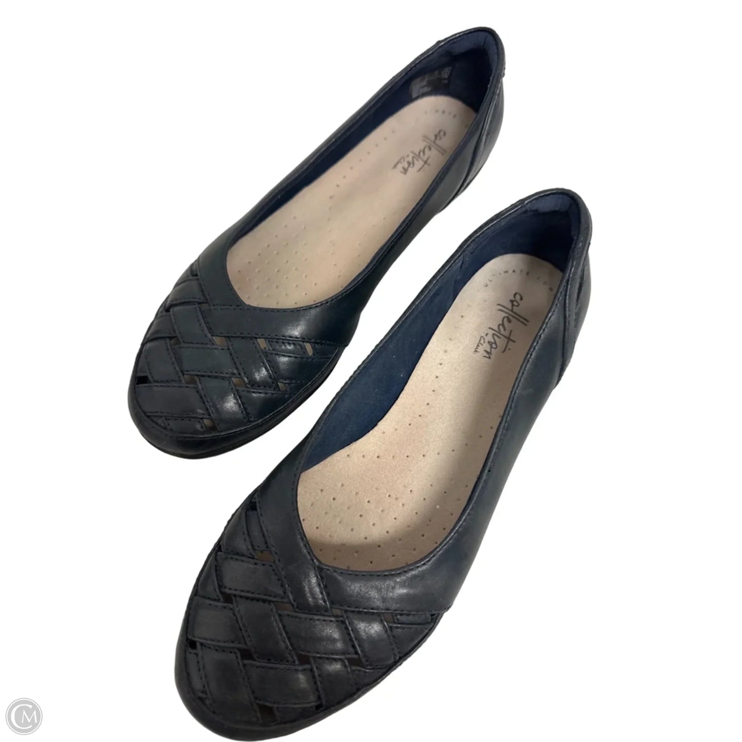 Shoes Flats By Clarks In Navy, Size: 8