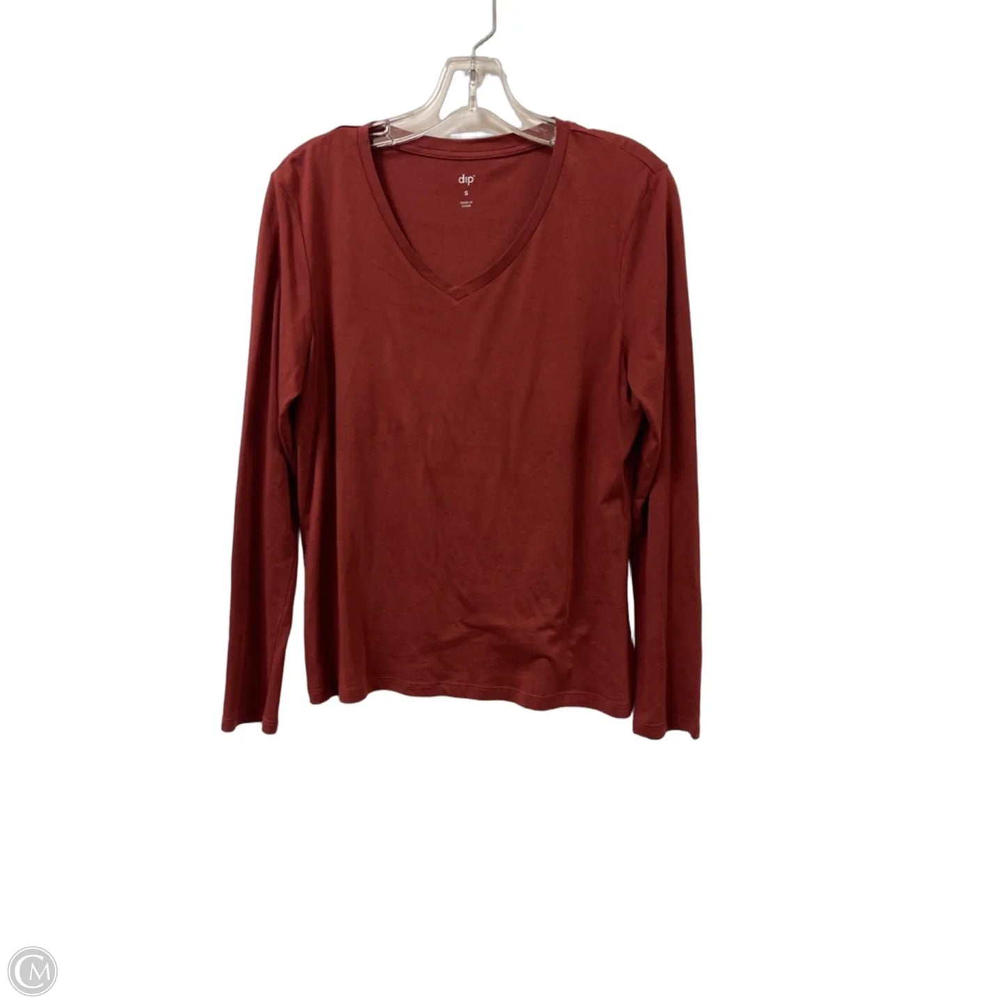 Top Long Sleeve By Dip In Brown, Size: S