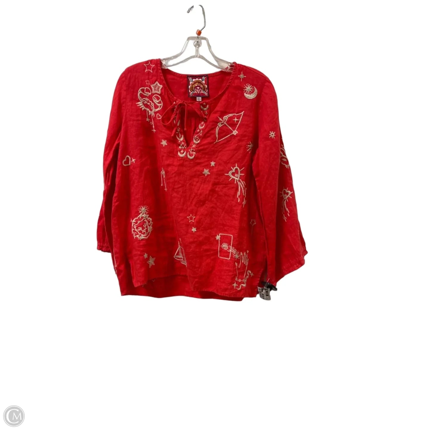 Top Long Sleeve Designer By Johnny Was In Pink, Size: S