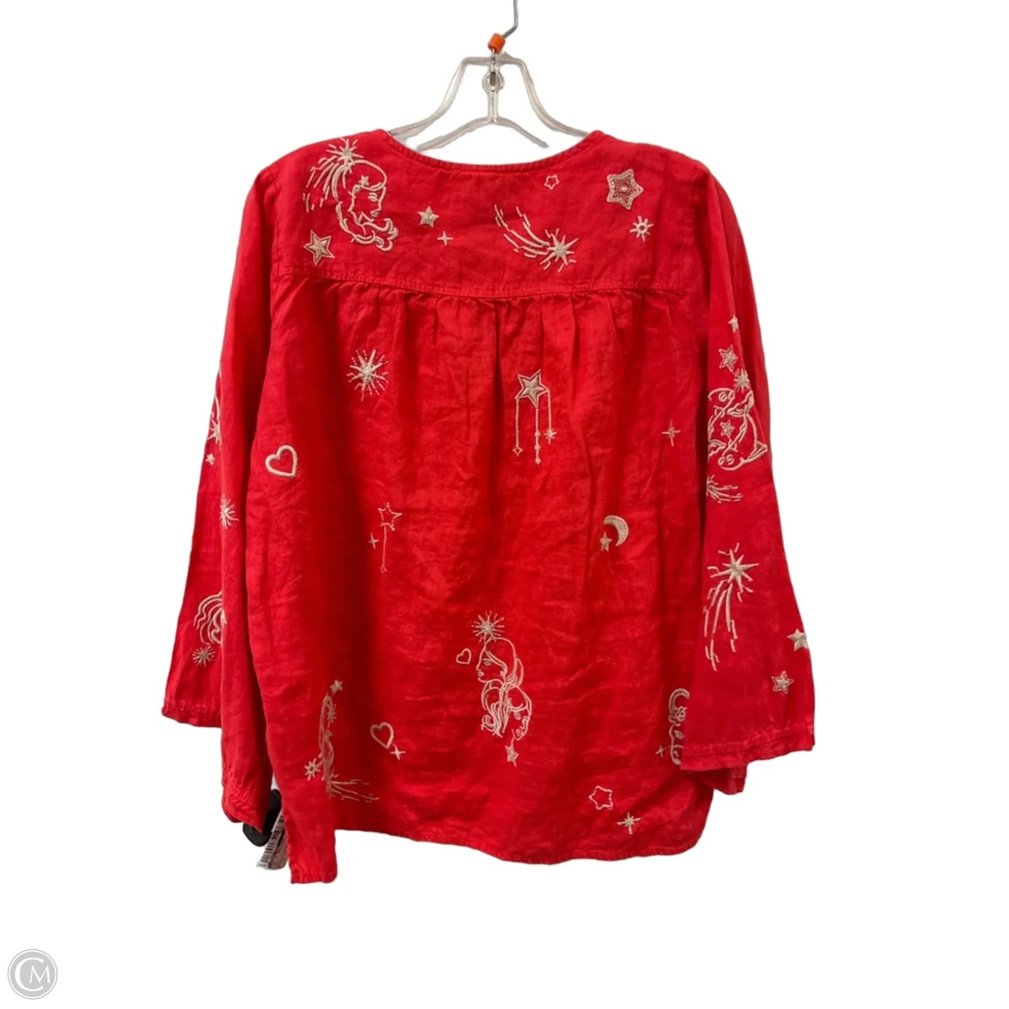 Top Long Sleeve Designer By Johnny Was In Pink, Size: S