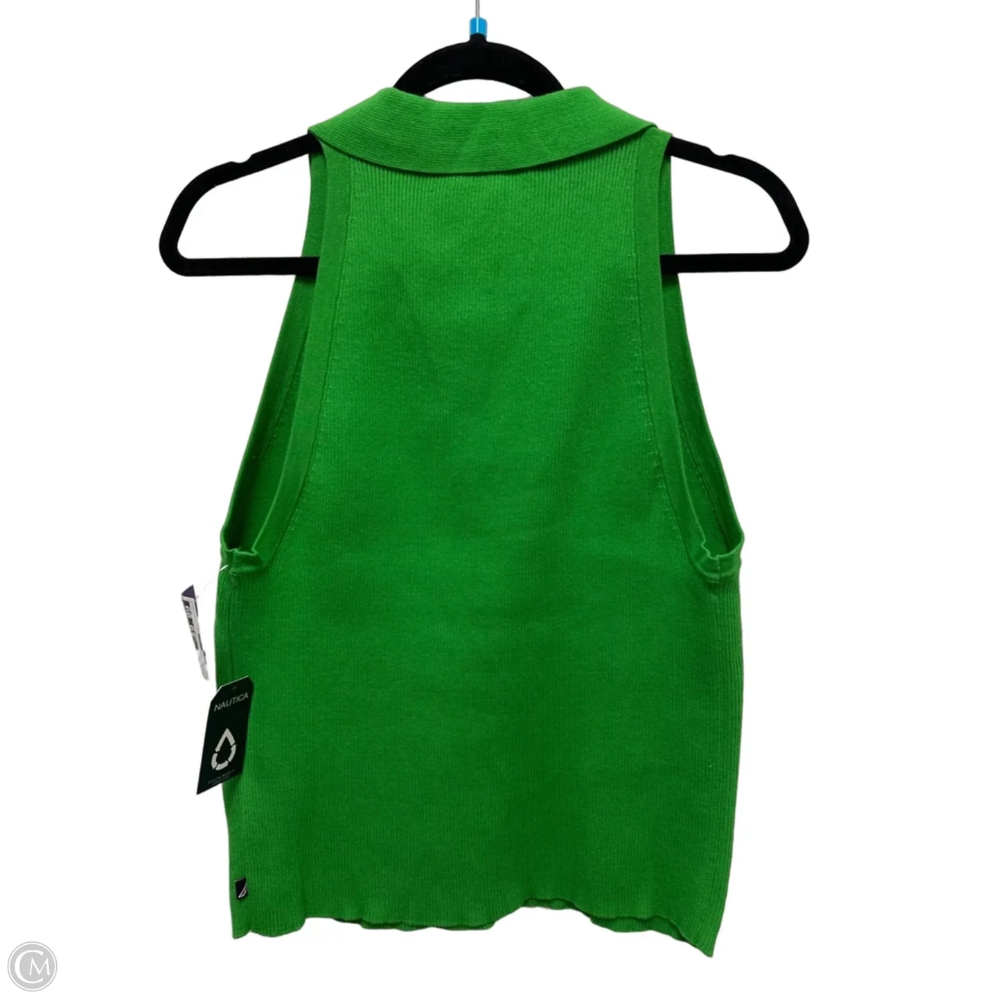 Top Sleeveless By Nautica In Green, Size: L